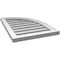 Ekena Millwork Quarter Round Top Right Surface Mount PVC Gable Vent w/ 2"W x 2"P Brickmould Sill Frame, 18"W x 26"H GVPQR18X2603SF - alternate 5